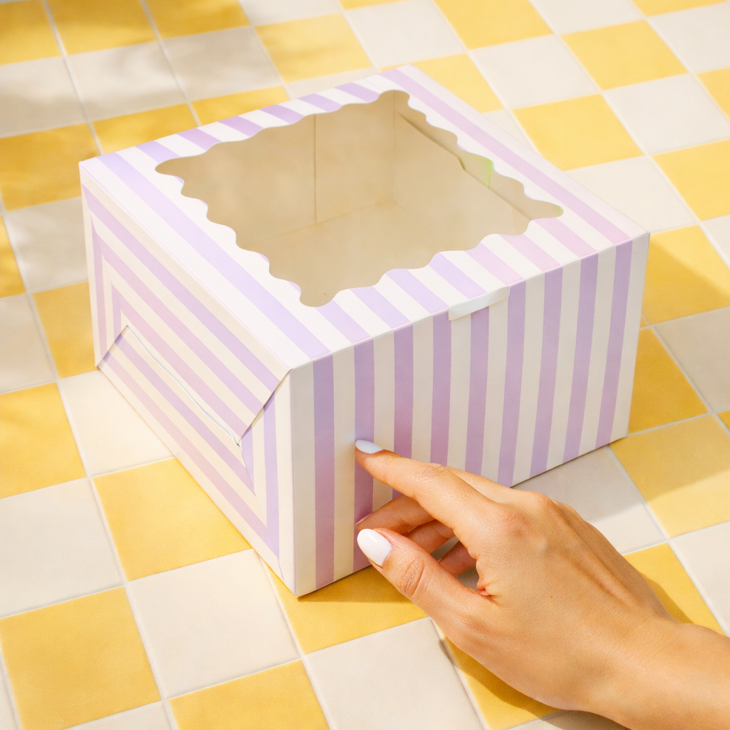 9 Cupcake Cavity Box | 10x10x5 Inches | Bento Cake + 5 Cupcake Box