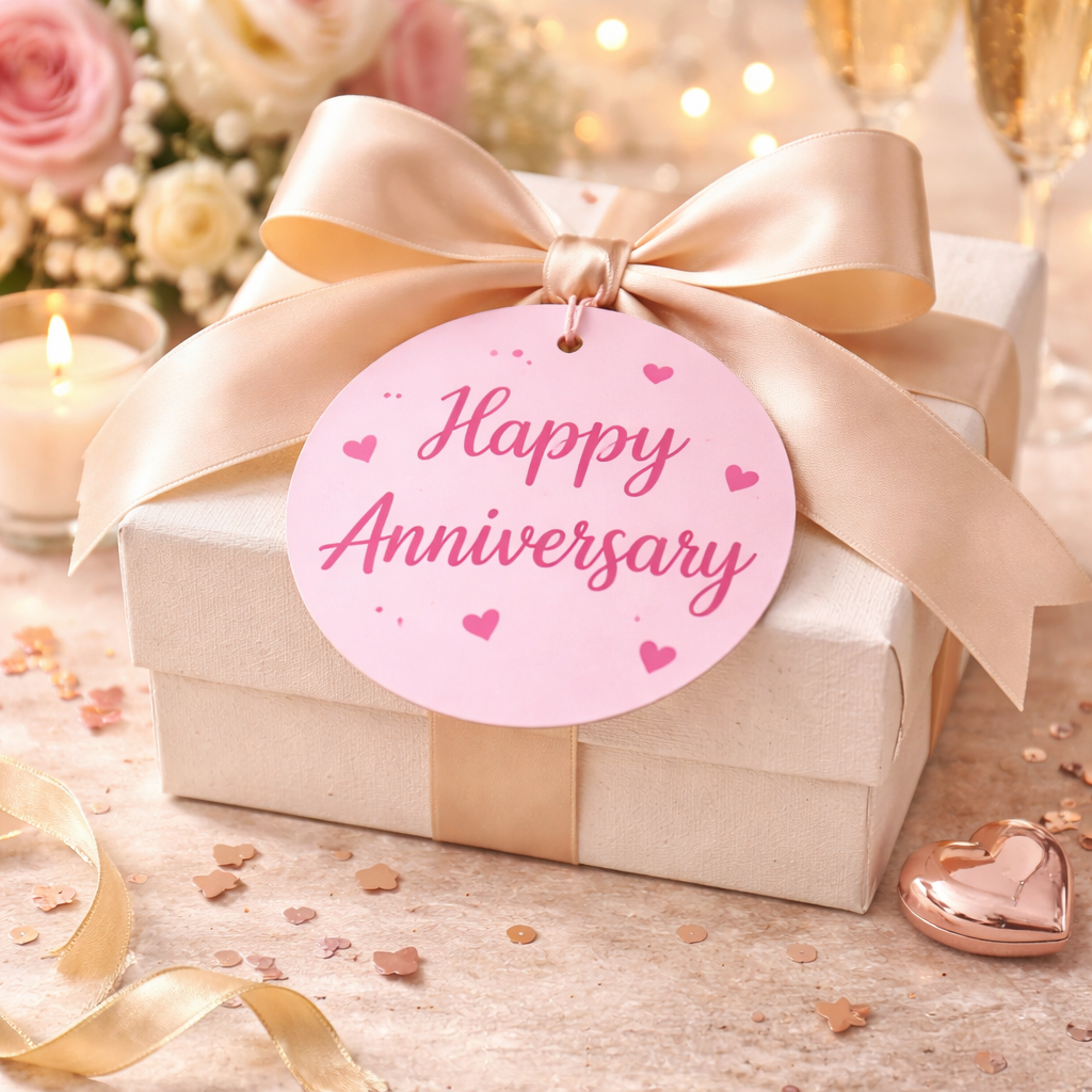 Happy Birthday/Happy Anniversary Tags | 2.3 Inches | Pack Of 25 Pieces
