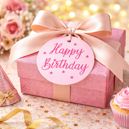 Happy Birthday/Happy Anniversary Tags | 2.3 Inches | Pack Of 25 Pieces
