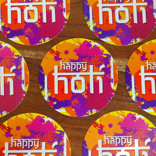 HAPPY HOLI TAG (3.5x3.5 INCHES)