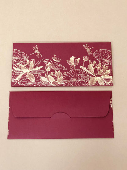 FLORAL ART ENVELOPE (7.5X3.5 INCHES)
