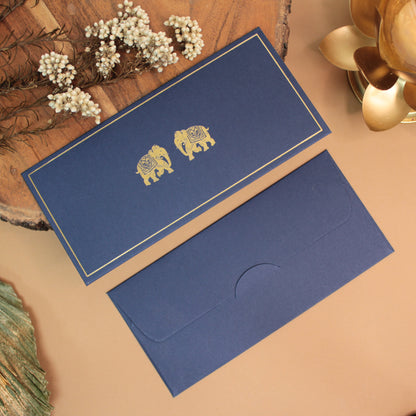 FOILED TWIN ELEPHANT ENVELOPE (7.5X3.5 INCHES)