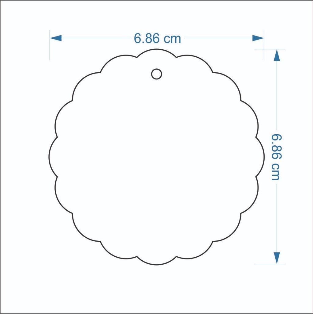 SCALLOP TAGS (DIA: 2.5 INCHES)