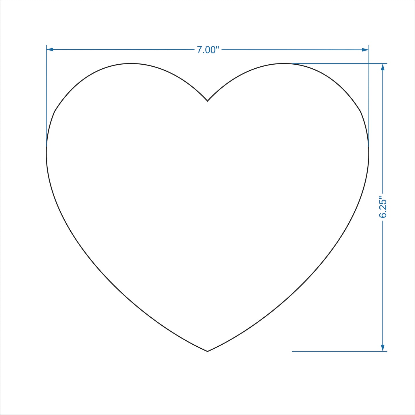 Heart Shape Tag (7x6.25 Inches)