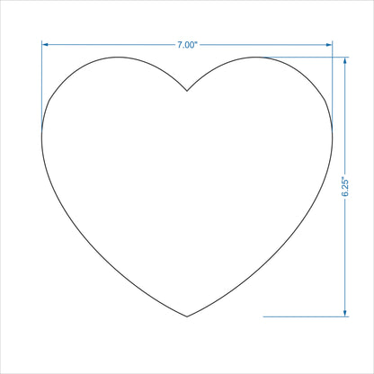 Heart Shape Tag (7x6.25 Inches)