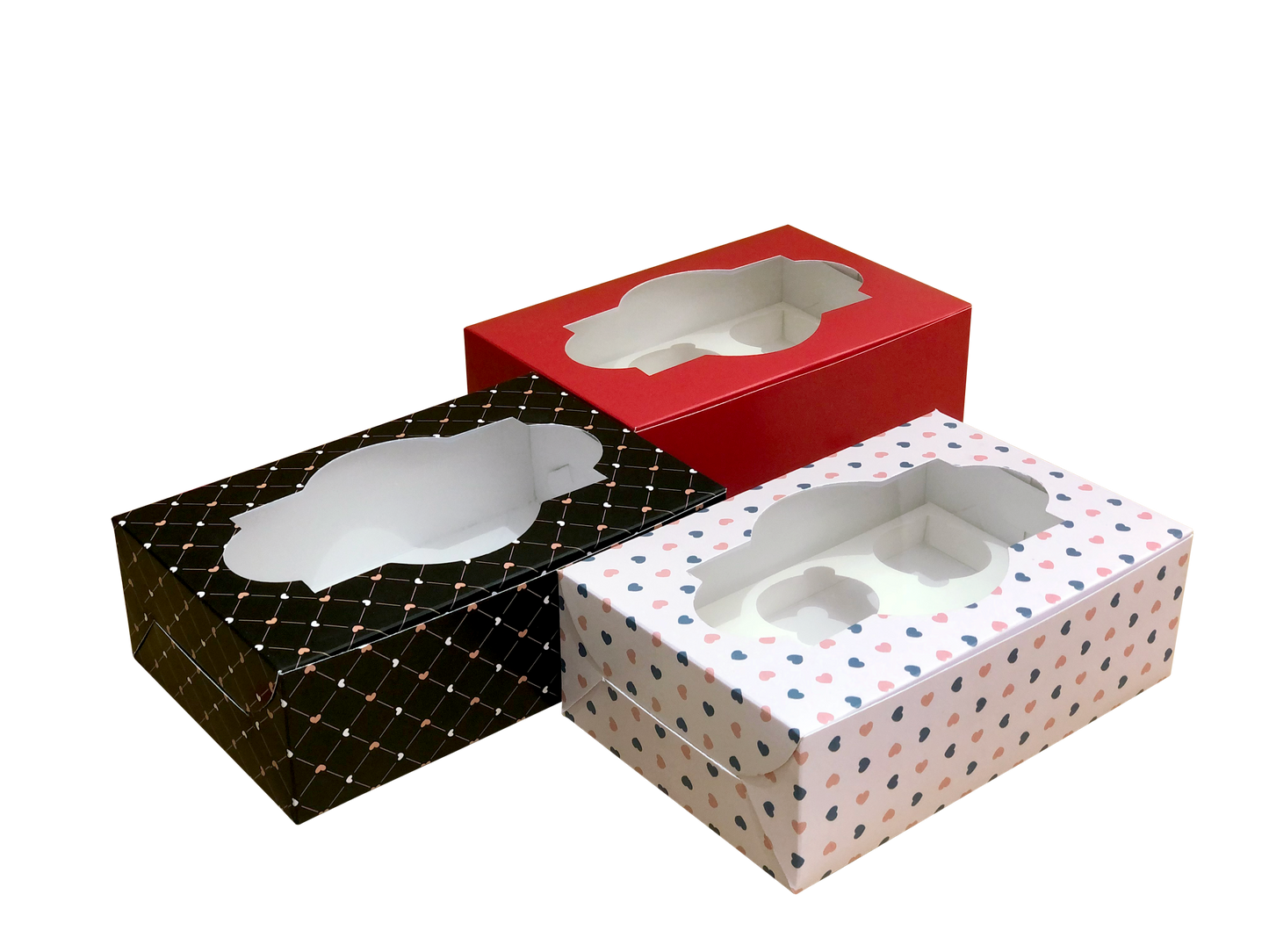 6 Cavity Cupcake Box (9x6x3 Inches)