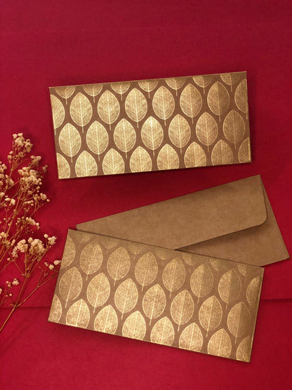 Leaf Pattern ENVELOPE (7.5X3.5 INCHES)