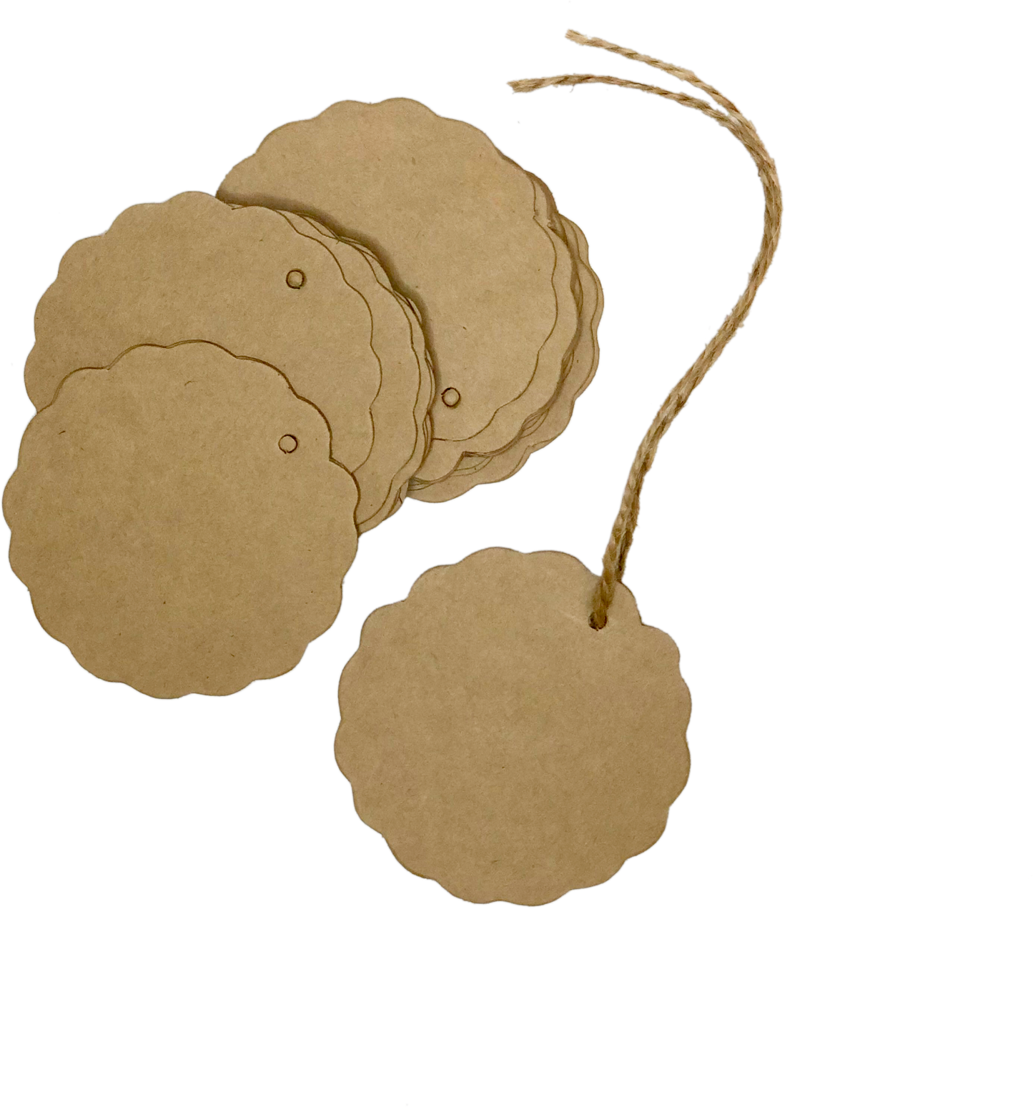 Scallop Tags (DIA: 2.5 Inches)