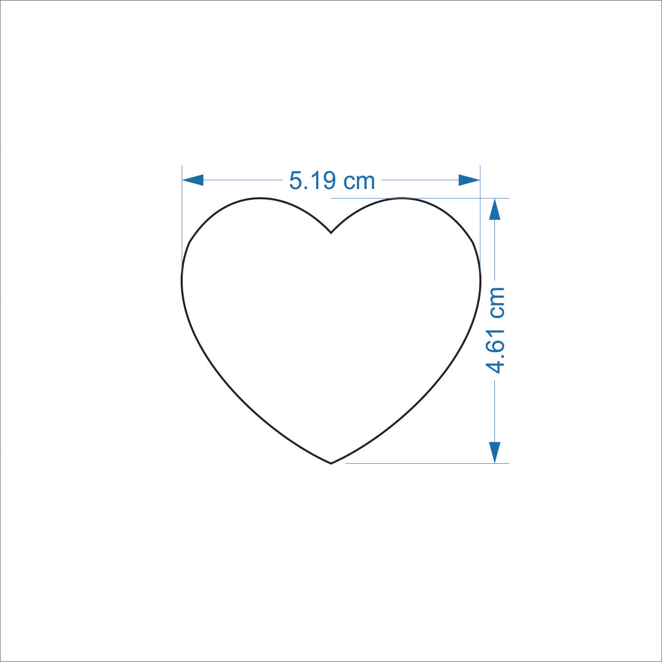 HEART SHAPE TAG (2x1.75 INCHES)
