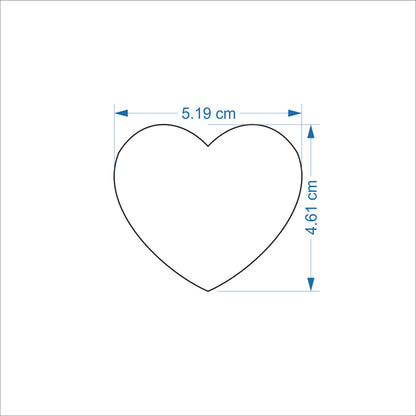 HEART SHAPE TAG (2x1.75 INCHES)